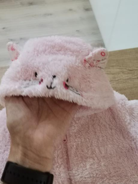 Ružový dievčenský teply overal, f&f,62