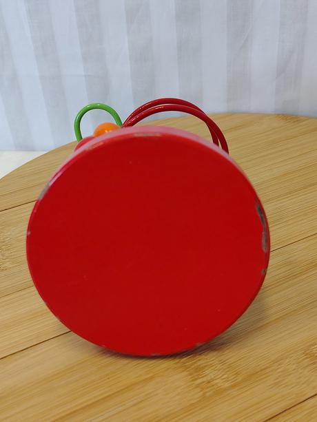 Drevený motorický labyrint s motýlikom, 12 cm,