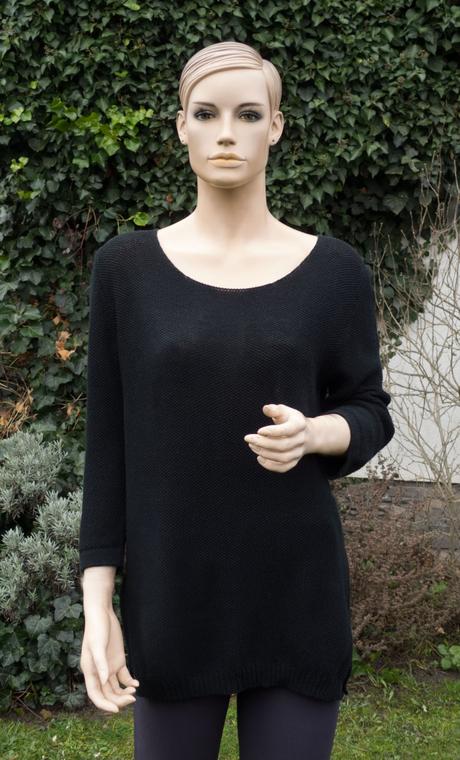 Čierny elegantný pulóver, 40