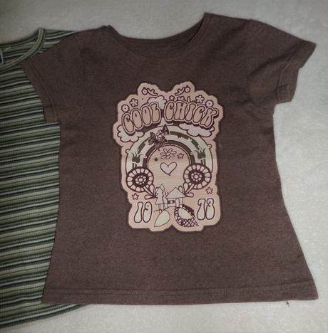 Rifľové šortky + 2 tričká, 122–134