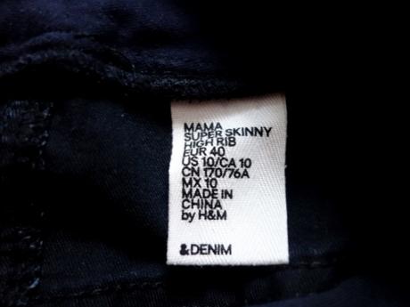 Tehotenské nohavice h&m-mama super skinny, h&m,40