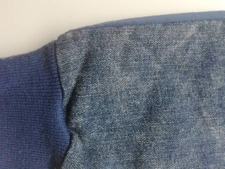 Štýlové riflovo - teplákové nohavice., 98