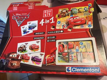 Cars 4in1 puzzle,memo,domino, kocky,