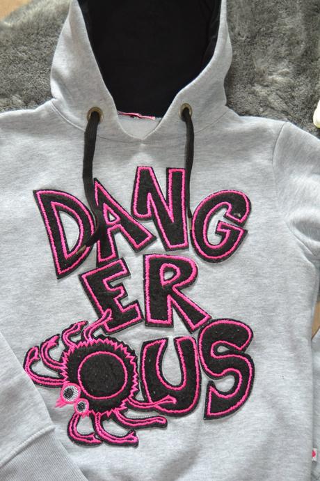 Dangerous dngrs mikina s kapucňou sivá, veľ. s, s