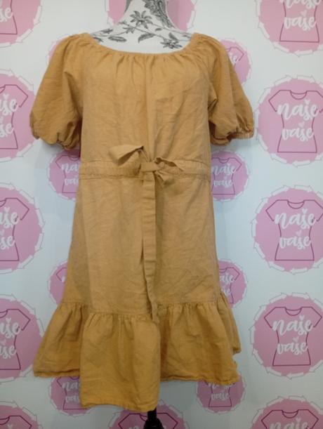 Camel šaty s viazaním, 40