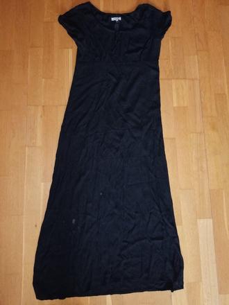 Dlhé čierne jednoduché šaty, 38