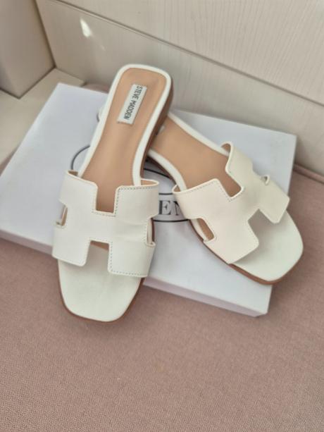 Steve madden dámske biele šľapky / sandále veľ. 41, steve madden,41