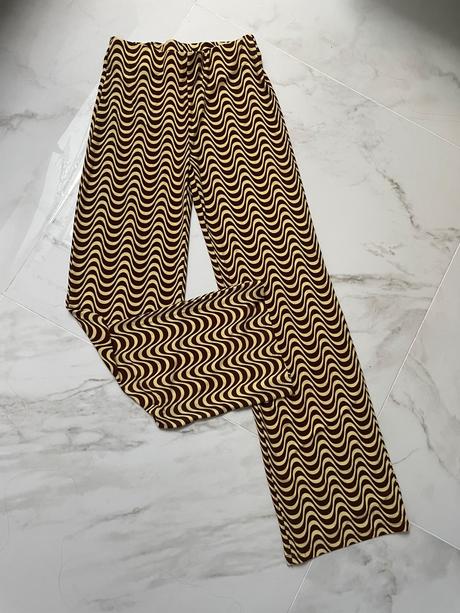 Zvonové nohavice-vzorované, xs