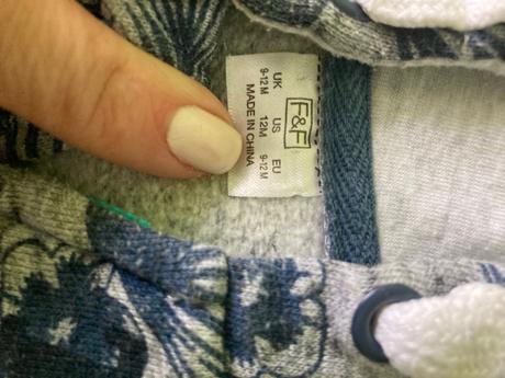 Pekna mikina na zips modra, f&f,80