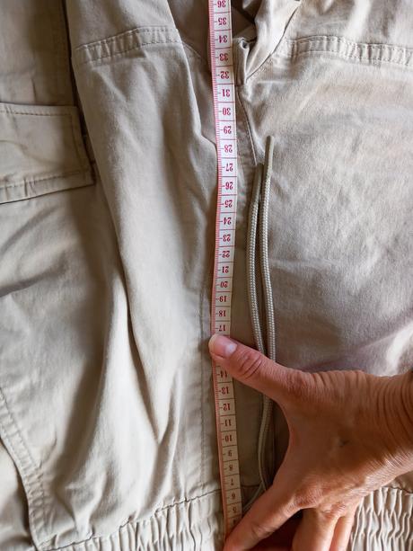 Krémové nohavice - kapsáče, h&m,s
