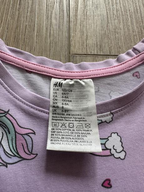 Nočná košeľa h&m 122/128 unicorn, h&m,122