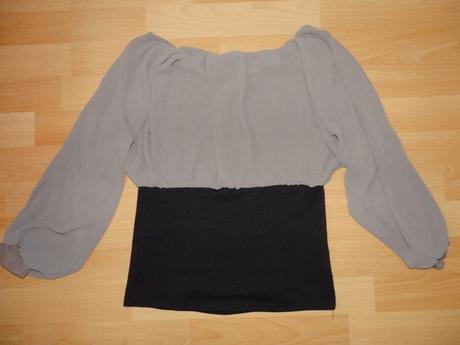 Hnedo cierne tricko - top, s