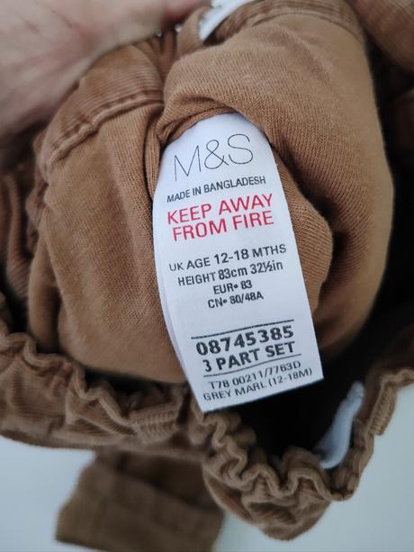 Zateplené menčestráky m&s, marks & spencer,86