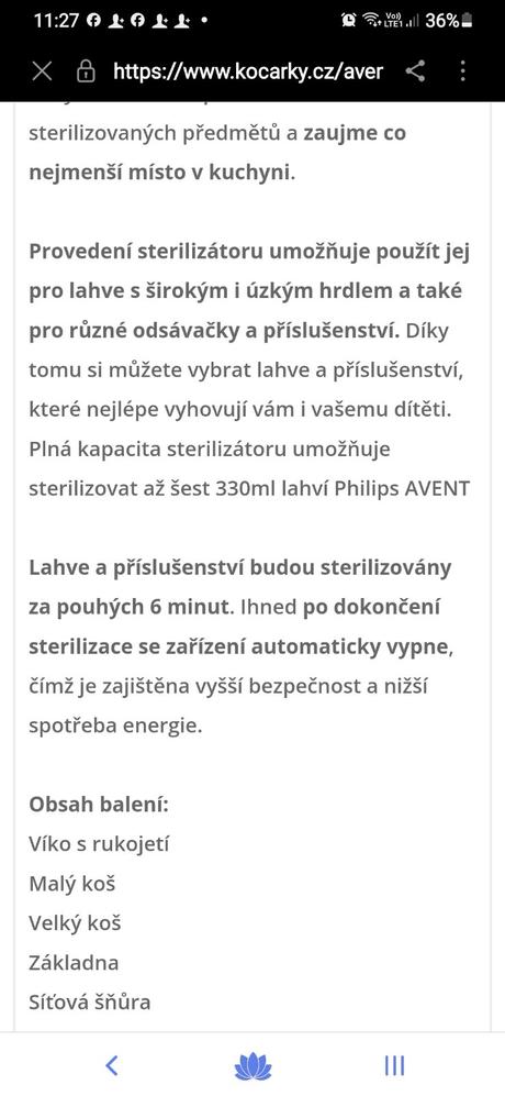 Parný sterilizátor avent, odsávačka mam, avent