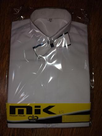 Biela košeľa krátky rukáv, 128