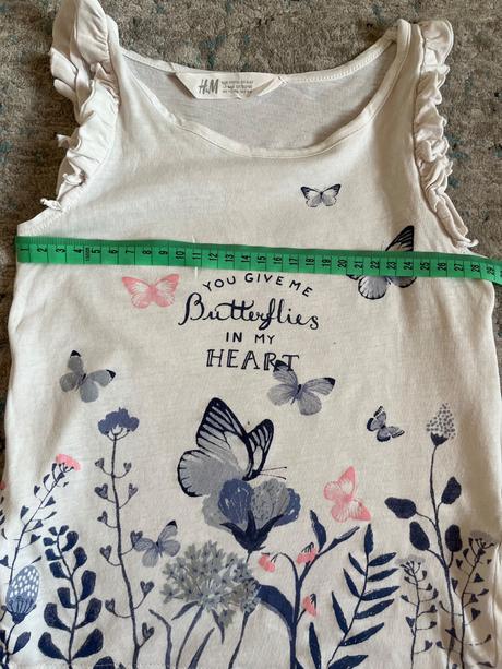 3x tričko s volánovým rukávom, 110