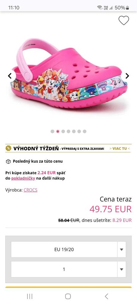 Crocs labkova patrola, crocs,34