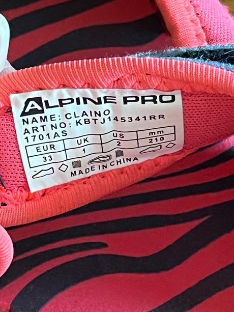 Športové sandálky alpine pro model claino, alpine pro,33