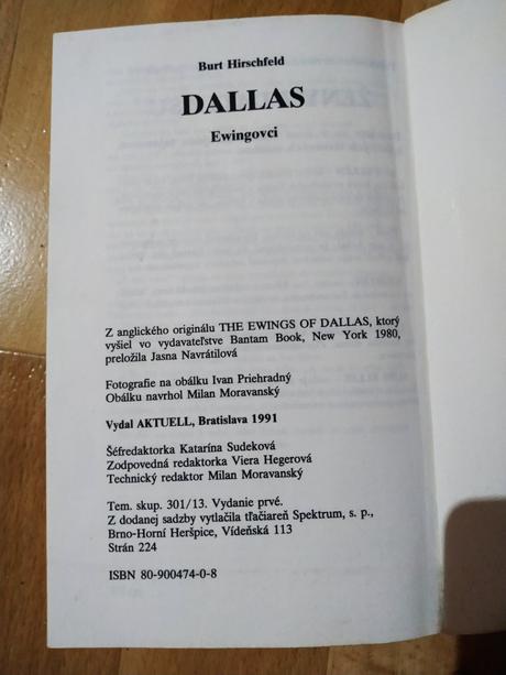 Kniha dallas, 