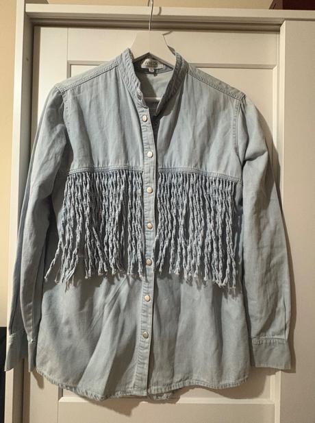 Rifľová košeľa so strapcami s/m, m