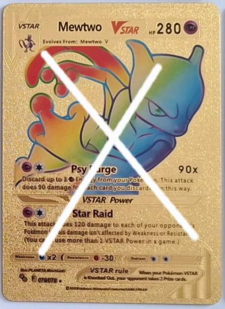 Pokémon karty zlaté plastové (30 ks),