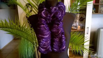 Volanový šál farebný 113cm,