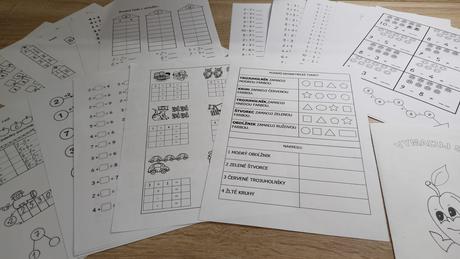 Pracovné listy na matematiku pre prvákov, 