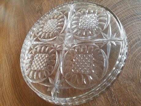 Sklenený servírovací podnos, 