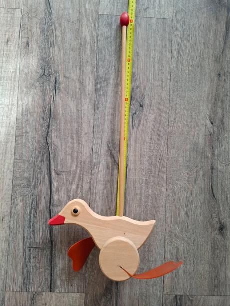 Drevená kačka na tlačenie, 