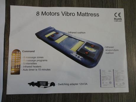 Vybračný masážny matrac jeff, 