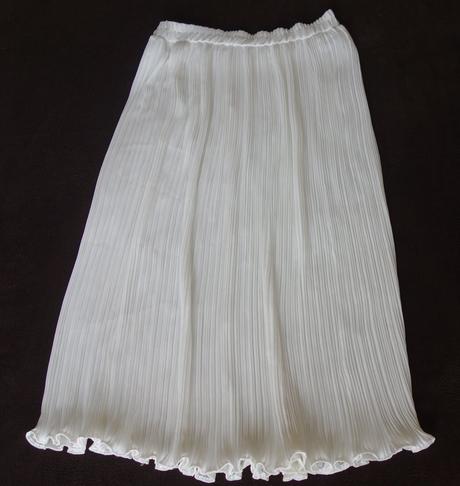 Biela plisovaná sukňa veľ. l, l