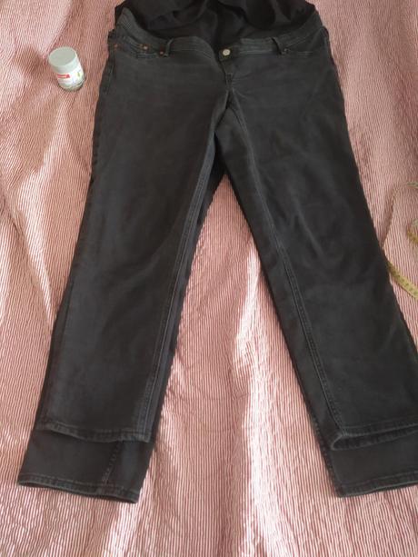 Čierne tehotenské rifle xl, h&m,xl