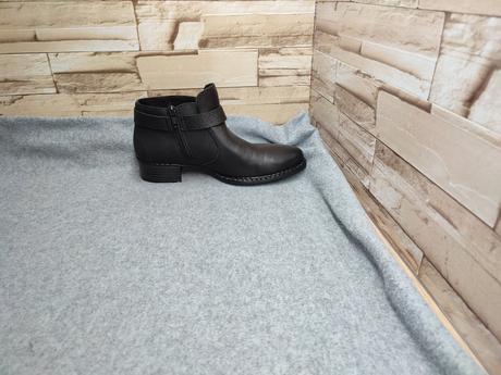 Rieker 36 - dámske čierne kožené topánky, rieker,36