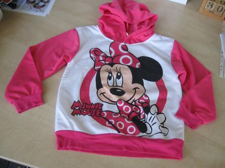 Dievčenská mikina s minnie, 128, 128