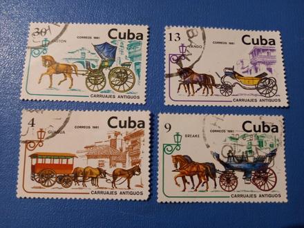 Poštové známky 4 ks kuba 1981, 