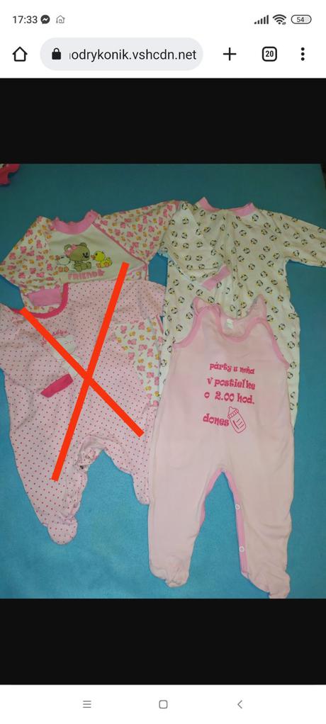 Balík oblečenia pre dievčatko, 68–80