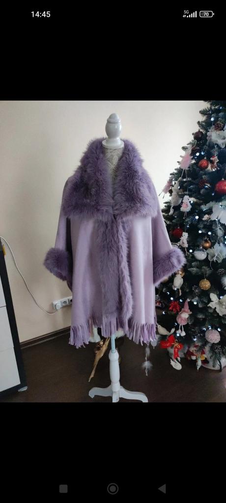 Dámske kožuškove pončo,