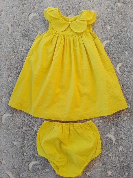 Jacadi žlté šaty s nohavičkami, 1 rok, jacadi,86
