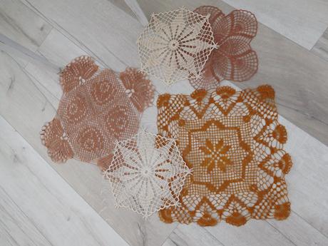 Štvorcová veľká dečka háčkovaná+menšie, 