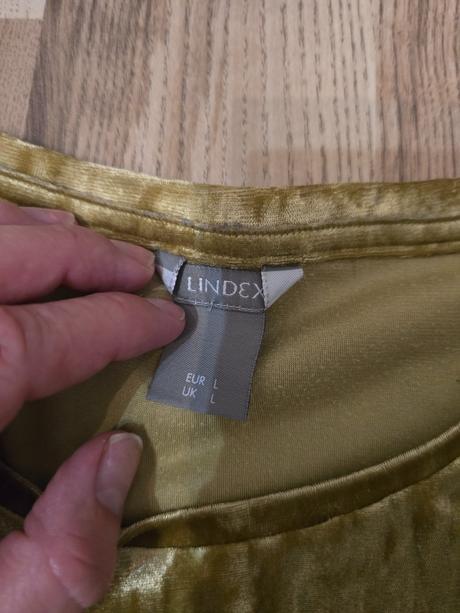 Leskle semišová tričko, lindex,l