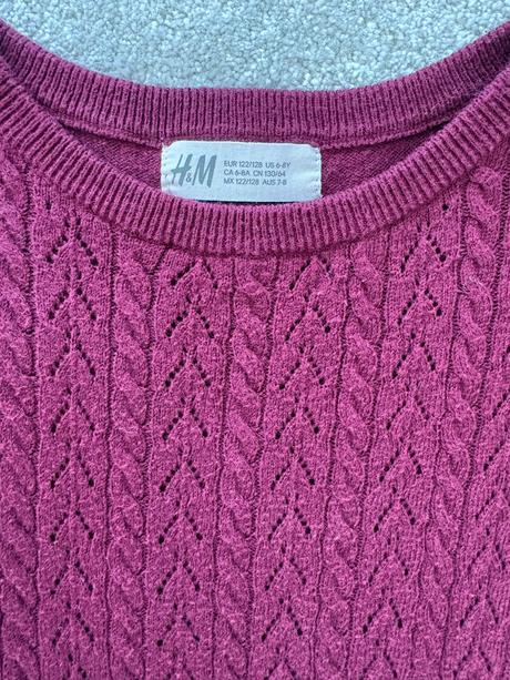 Pletené šaty hm 122/128, h&m,122