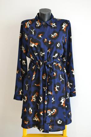 Modré košeľové šaty l, l