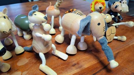 Drevené zvieratká zo zoo, edukačné hračka, 