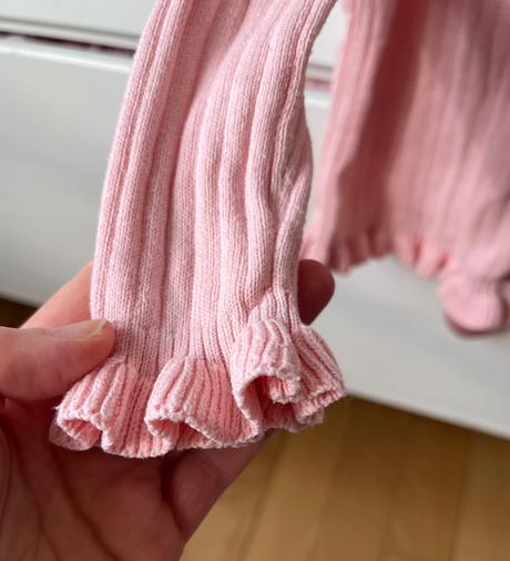 Bledoružový bavlnený sveter na gombíky, f&f, 98, f&f,98