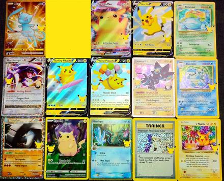 Pokémon celebrations karty - rôzne karty,