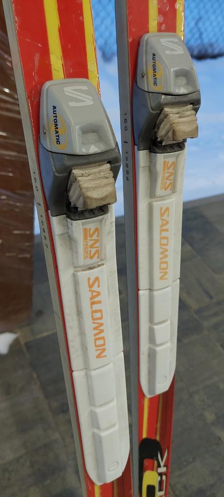 Predám detské bežky slegar 460 zack 160 cm + topán, 