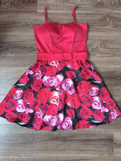 Šaty s potlačou ruží 36, 36