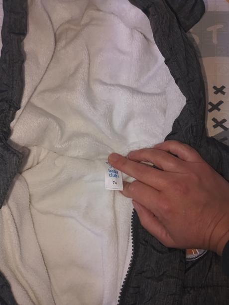 Zimný tmavosedy overal v.74, baby club,74