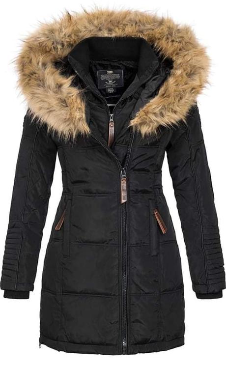Zimušna bunda predĺžená s kožušinou norway, 116 / 122 / 128