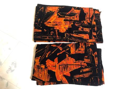 Kašmírová látka - zbytok 2 ks,